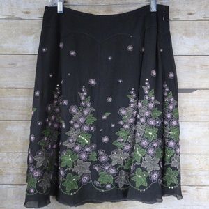 Identity by Lord & Taylor Lined Silk Skirt - 0